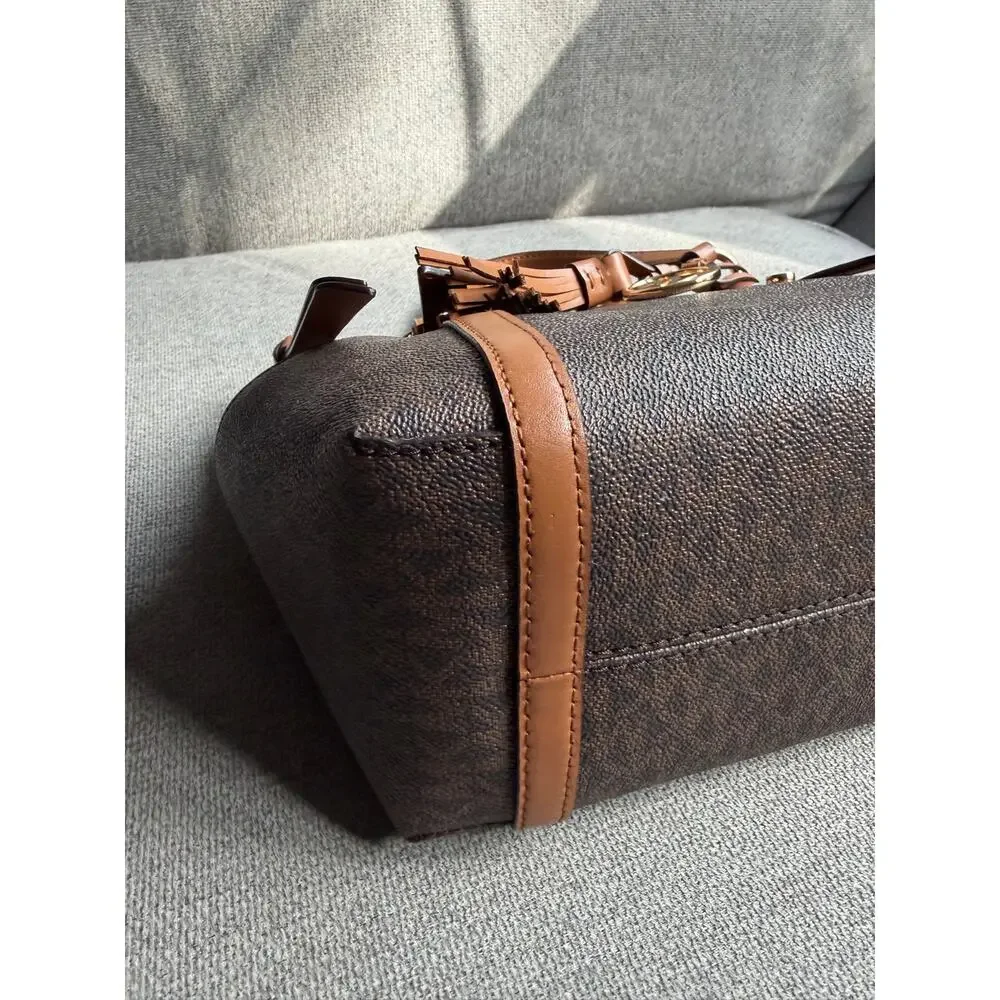 Michael Kors Sullivan Small Logo Top-Zip Tote Bag Logo-print Leather Canvas - Picture 9 of 16